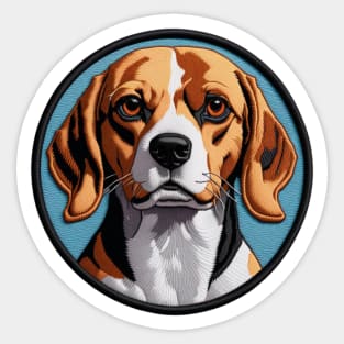 Beagle Embroidered Patch Sticker